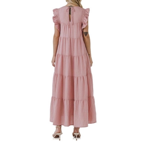 Free the roses ruffle detail mauve maxi size S NWT - Picture 3 of 13